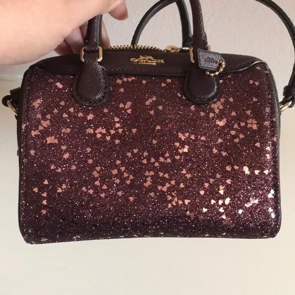 coach heart glitter mini satchel bag crossbody - Picture 2 of 4